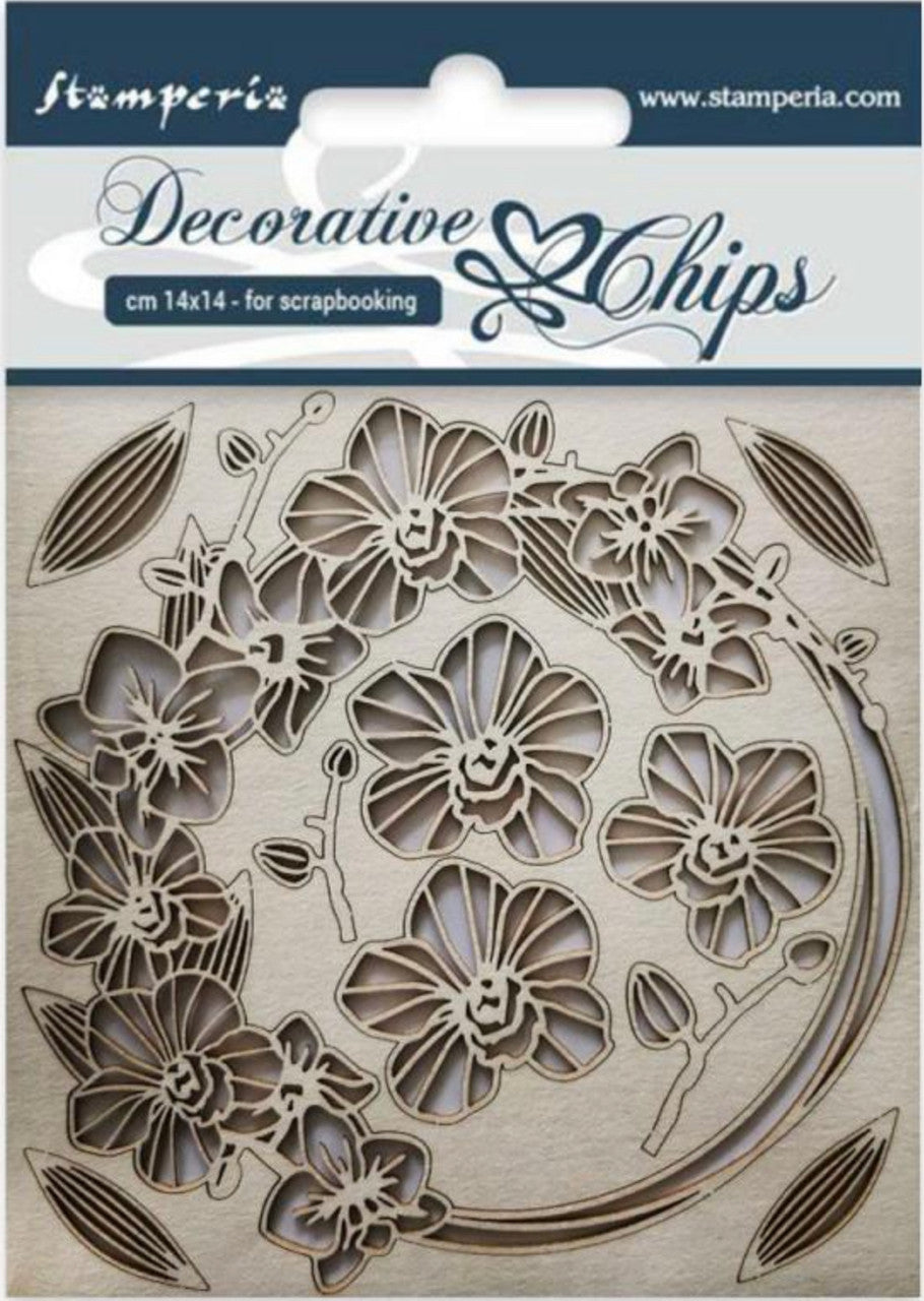Stamperia Decoratieve Chips - Bloemenkrans 